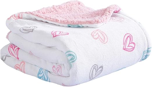 pink heart blanket