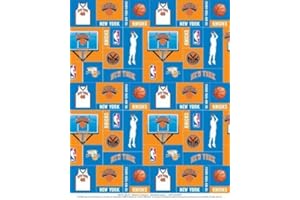 FABRIC HUT Fleece (not for masks) New York Knicks NBA Basketball Fleece Fabric Print by The Yard (A609.28)