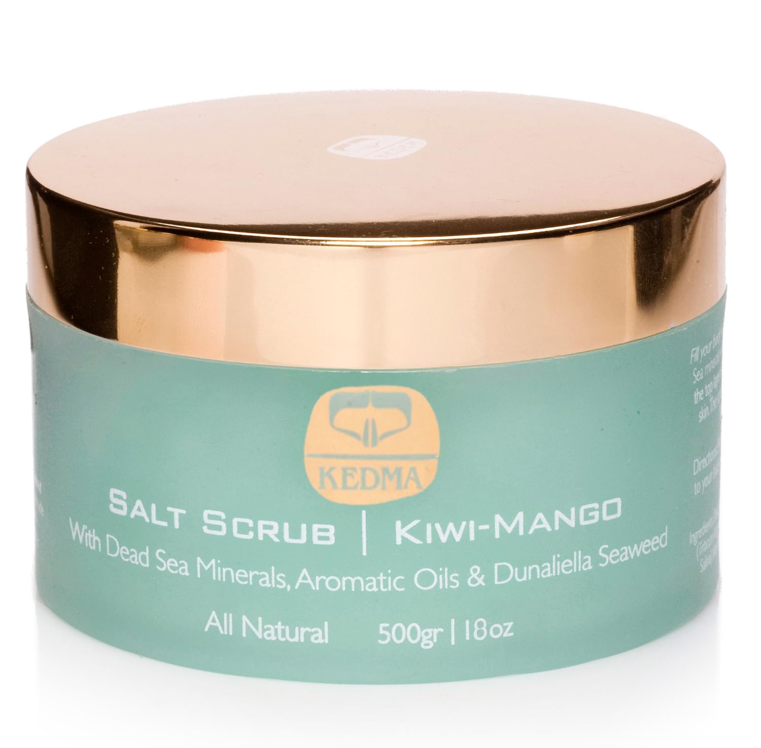 Kedma - Dead Sea Salt Scrub Kiwi-Mango - Exfoliating and Nourishing - For Soft and Revitalized Skin - 350g