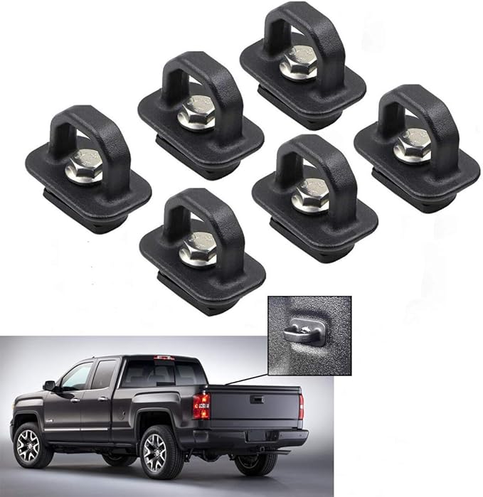 Tie Down Anchors 6Pcs Truck Bed Side Wall Anchor fit for 0720 Chevy
