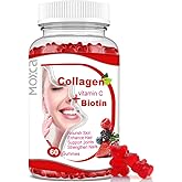 Moxca Hydrolyzed Marine Collagen Gummies for Women | Vegan Collagen Support with Biotin, Vitamins C & E | Daily Beauty Supplement for Hair, Skin & Nails | Natural Fruit Flavor, Clean Formula