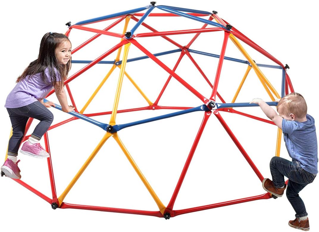 JAXPETY New Indoor Outdoor Dome Climber Playground Children Kid Swing Set Climbing Frame Backyard Gym Develop Confidence: Toys & Games