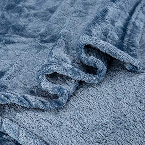 Baby Blanket or Pet Blanket, Comfy Soft Warm Blankets for Baby Girls and Boys, Dog and Cat, Plush Fleece Throw Blankets for Sofa, Couch, Travel and Camping (Grid 28\