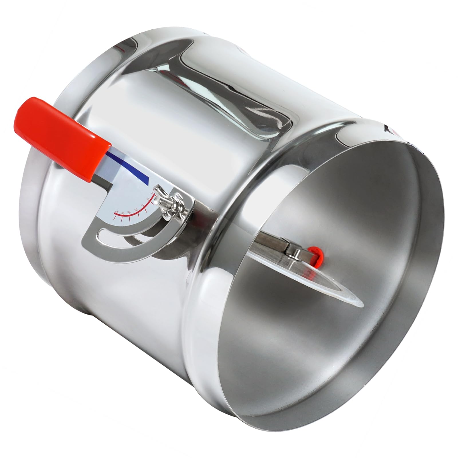 Photo 1 of TA-VIGOR HVAC Duct 8 Inch Stainless Steel Backdraft Damper - Manual Adjustable Airflow Control Valve for Dryer Vent, Range Hood, Fans, Boiler Exhaust with Airtight Seal & Sleeve (1PC)