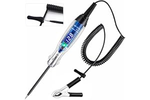 ATOBLIN Test Light Automotive, 3-60V DC LED Digital Circuit Tester, Heavy Duty Light Tester with Voltmeter, Auto Voltage Tester Electric Probe Test Pen for Fuse, Battery, Polarity