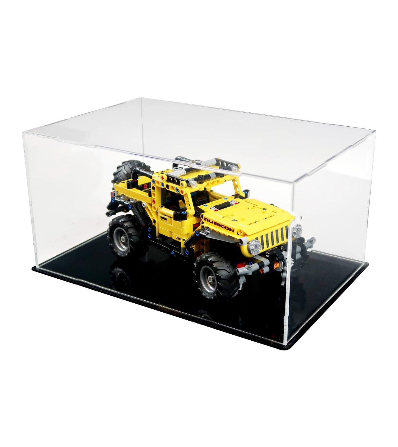 icuanuty Acrylic Display Case for Lego 42122 Technic Jeep Wrangler Dust-Proof Storage and Organisation Display Case for Lego Model, Size: 26 x 20 x 14 cm (Display Case Only)