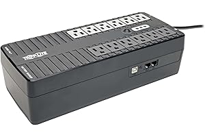 Tripp Lite 750VA UPS Battery Backup Uninterruptible Power Supply Surge Protector, 12 Outlets, Dataline Protection, USB Monitoring, Home & Office, 3-Year Warranty & $100,000 Insurance (INTERNET750U)