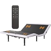 Yireehome King Adjustable Bed Frame with Massage, Wireless Remote, Head Foot Incline, USB, Underbed Light - Heavy Duty Platform, Zero Gravity Bedframe