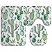 SarahKen Bathroom Rug Cactus Plants Spikes Cartoon Like Art Print White Light Pink And Lime Green 3 Piece Bath Mat Set Contour Rug And Lid Cover