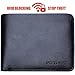 FLY HAWK Best RFID Blocking Genuine Leather Wallets for Men Biford Wallet (ONE SIZE, BLACK)