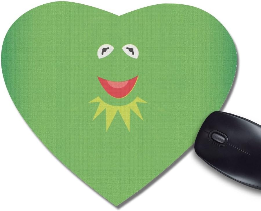 Customized Cloth Surface Natural Rubber Durable Kemit The Frog Heart-shaped Mouse Pad