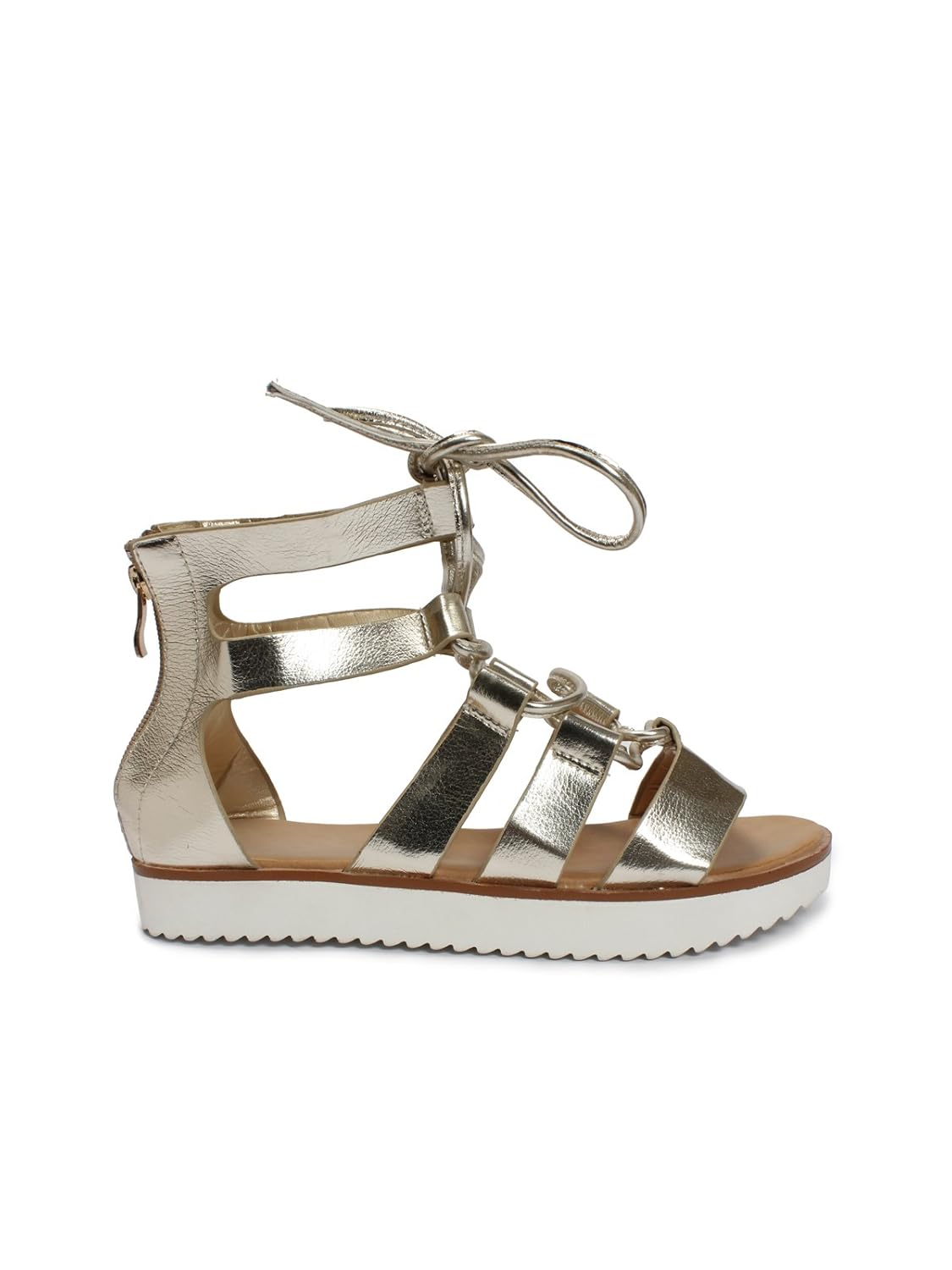meriggiare women synthetic gold gladiators