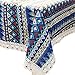 Bringsine Cotton Linen Lace Bohemian Boho Style Rectangle Tablecloth Dinner Picnic Table Cloth Home Decoration （Rectangle/Oblong, 55 x 71 Inch）
