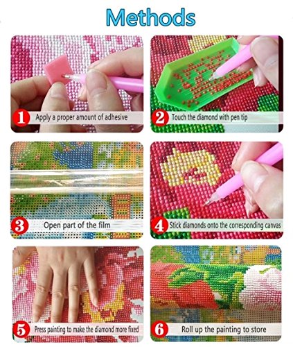 DIY 5D Diamond Painting by Number Kit, LPRTALK Diamonds Painting Animal Dinosaur Paradise Rhinestone Embroidery Cross Stitch Supply Arts Craft Canvas Wall Decor 12X16 inches