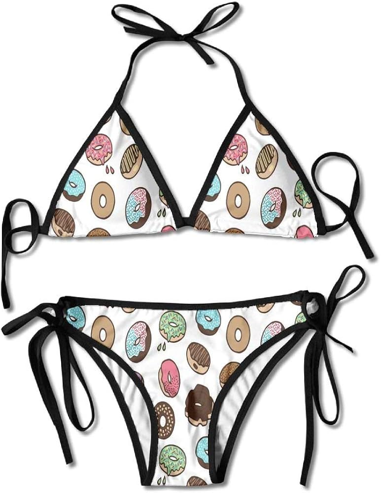 Swimsuit Kawaii Donuts Fashion Pool Bathing Suits Adjustable Beautiful