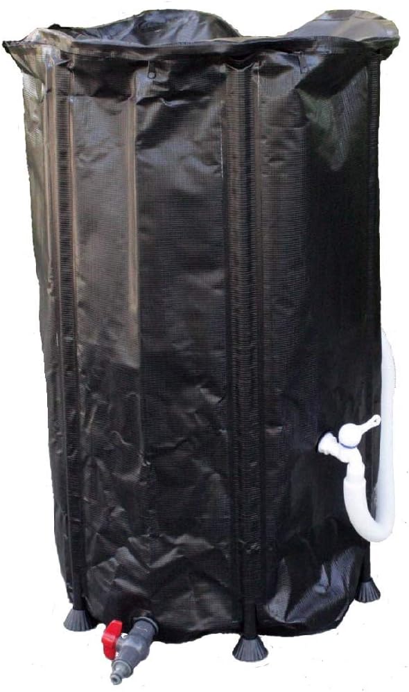 GJH One Collapsible Rain Water Tank Container Barrel Collector Storage Spout 66 Gallon
