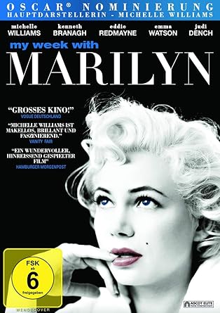 My Week With Marilyn Amazon De Michelle Williams Eddie Redmayne Sir Kenneth Branagh Simon Curtis Michelle Williams Eddie Redmayne Dvd Blu Ray