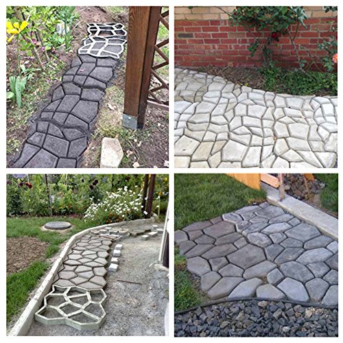 CJGQ Plastic Walking Path Maker Mold Garden DIY Lawn Concrete Path Paving