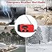Emergency Radio NOAA Weather Radio Hand Crank AM/FM Portable Radio with Self Powered Solar and 3 LEDS Flashlight 1000mAh Power Bank Phone Charger (RED)