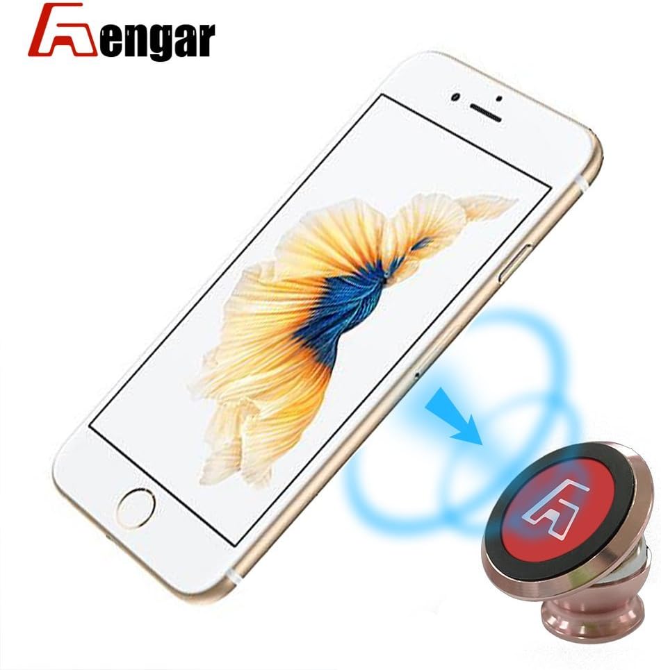 Rengar Magnetic Cell Phone Holder Car Mount 360 Degree Rotatable Cradle Mount Kit for All Smartphones Installs on Any Flat Surface