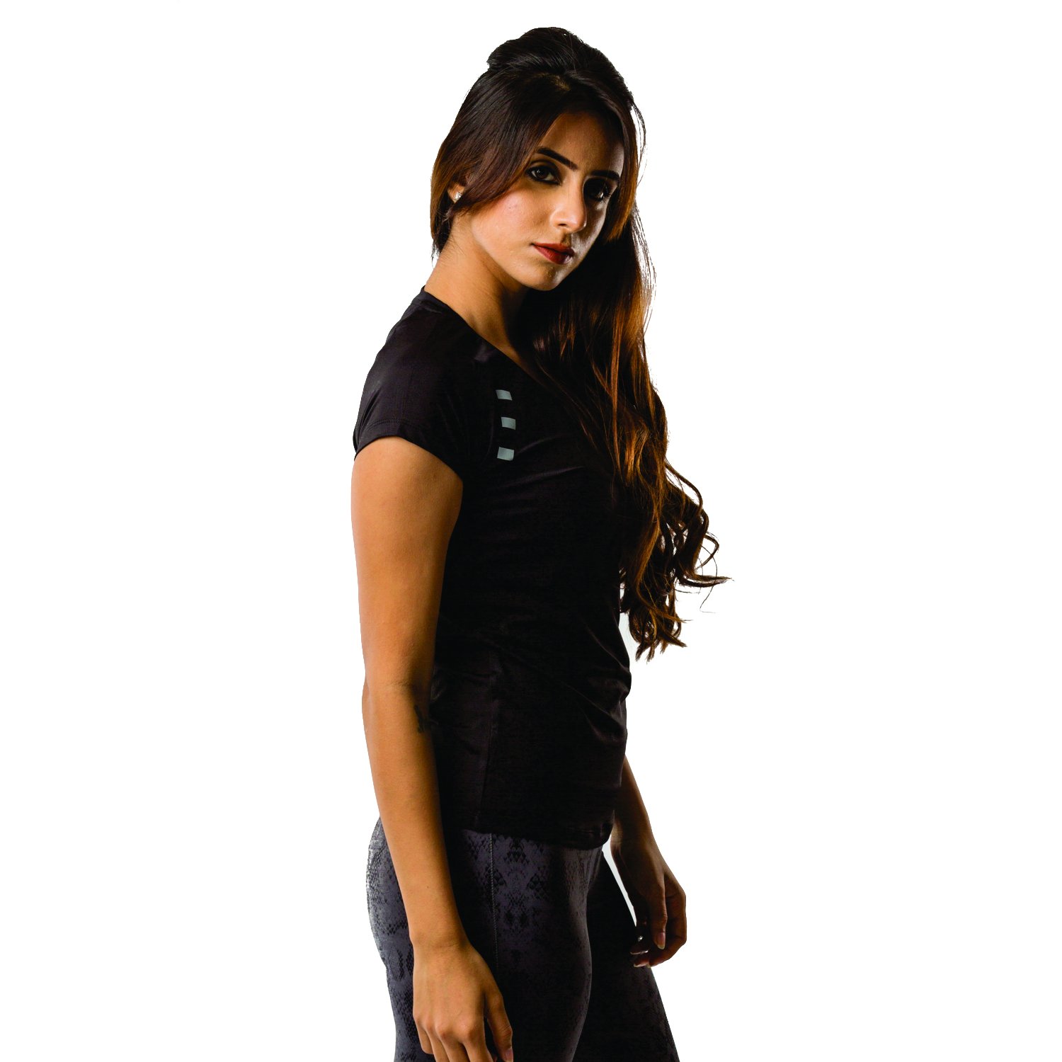 women's v-neck hyperstretch ftns tee by athlete