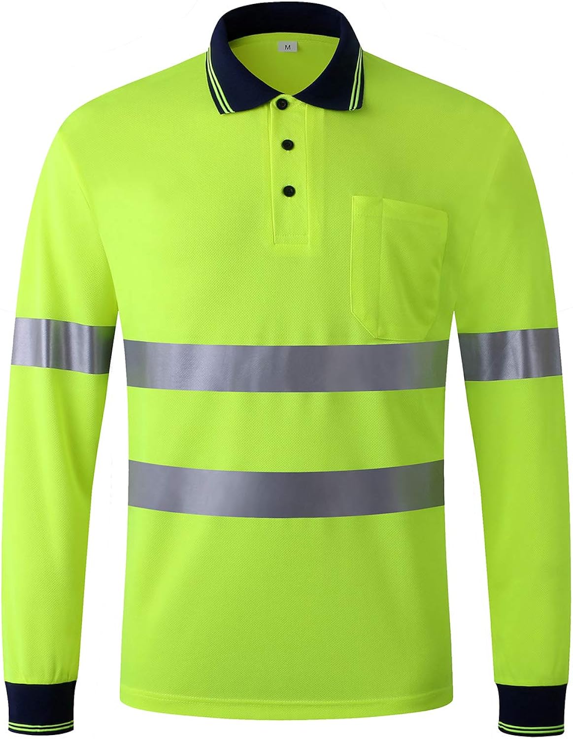LOHASWORK Reflective Safety Shirt With Pocket Reflective Polo Shirt