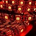 Led World Black PCB 5M 5050 SMD 300 Leds Red Color Waterproof Flexible Strip Lights DC12V