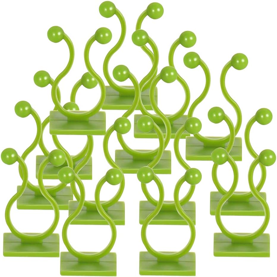 Plant Clips,Climbing Plant Clips Green Vine Wall Fixture Self Adhesive Vine Support for Garden Wire Climbing Plants Green 100pcs