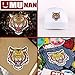 MUNAN Tiger Patch Iron on Patches Bengal Striped Souvenir Embroidered Sew On Patch Badge Roaring Bengal Striped Souvenirr