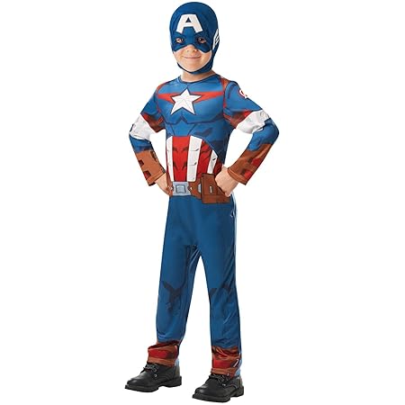 Rubie 's 640888 Offizielles Marvel Avengers Captain America Classic Kind costume-age 9–10, Höhe 140 cm, Jungen, one size