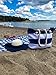 Beach Bag With Inner Zipper Pocket Medium To Large Sized Mesh Cotton Striped Tote Bag and Bonus Phone Dry bag