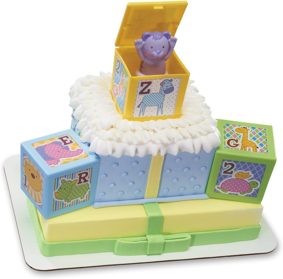 baby blocks cake topper