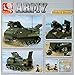 Army M38-B6300 Sluban Armored Vehicle, 223 Piece Building Block Set