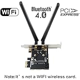 Fenvi Wireless Network mini PCI-E Card to Desktop PCI-E Adapter Converter + Low Profile + Bluetooth Cable Compact intel 7260 6300 6250 3160 Broadcom Atheros Half Size Wireless Card