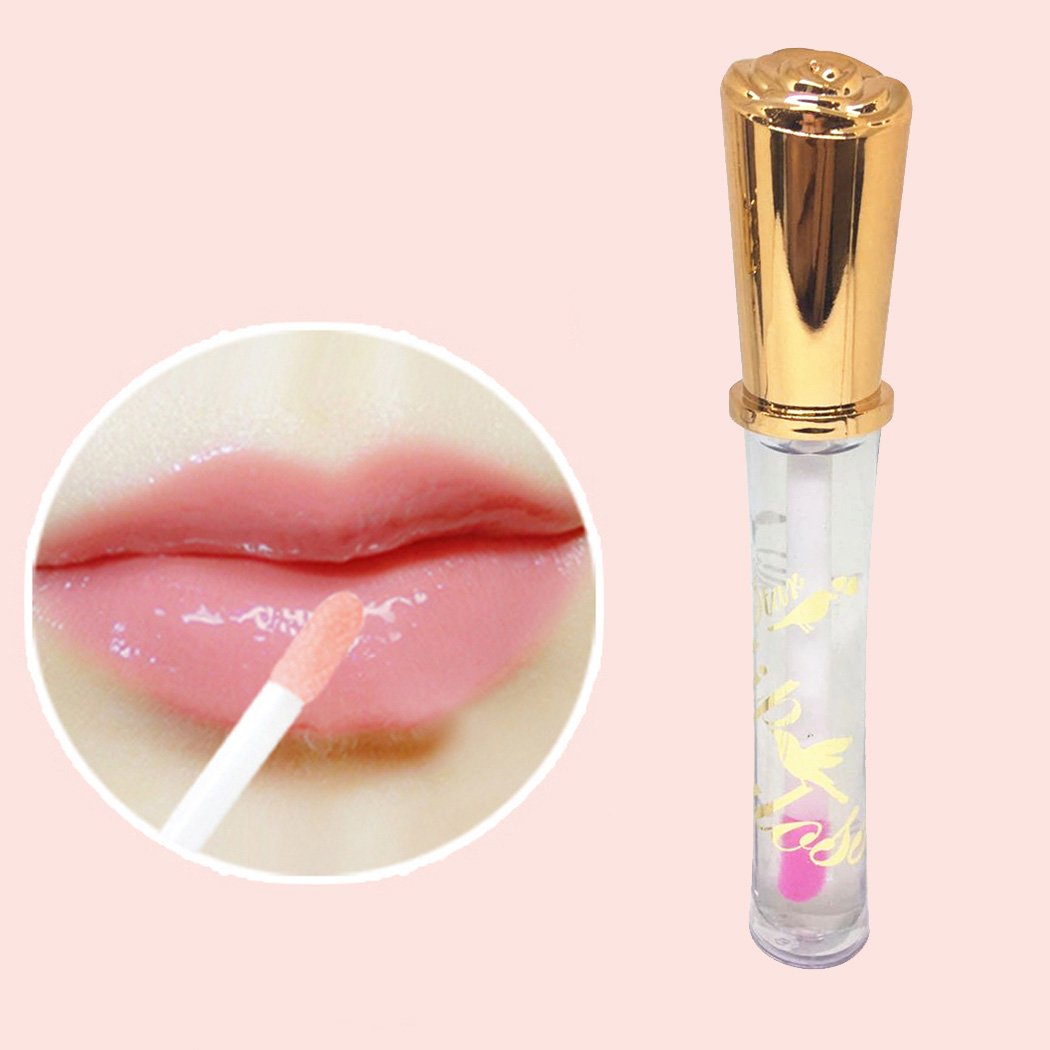 Natural Moisturizing Lip Plumper Gloss Shine Clear Long Lasting Lip Scrub Gentle Exfoliating