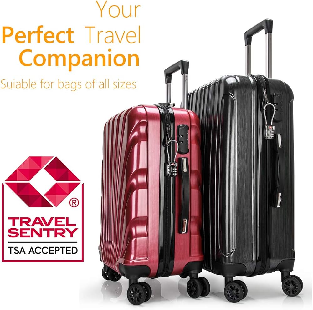  | Black 2 Pack Luggage Locks TSA Approved, Suitcase Lock for Backpack | Luggage Locks