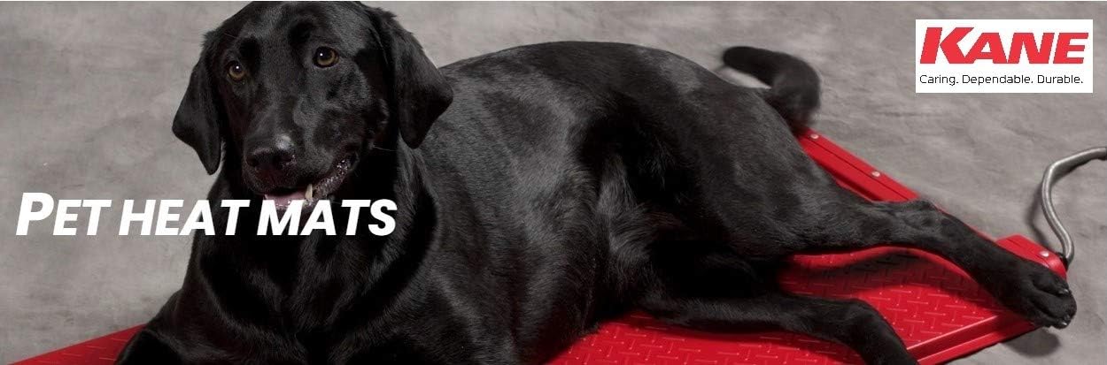 KANE PPHM28R Pet Heat Mat; Electric Heated Pad/Warmer Bed for Pet & Reptile with Temperature Control; Safe for Dog, Cat, Puppy, Kitten, Turtle & Snake; Washable Cover (HMR-300 Rheostat, 18" x 28") : Pet Supplies