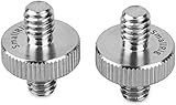 SmallRig 1/4 Male to 1/4 Male Threaded Screw Adapter for Camera/ Tripod/ Monopod/ Ballhead/ Light Stand (2 Pcs) - 828