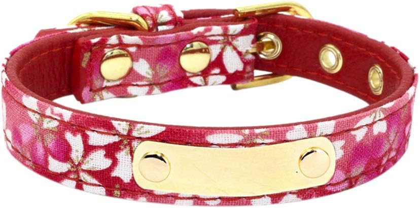 Tangpan Pet Dog Printing Microfiber Collar Puppy Cat Seatbelt with Prong Buckle