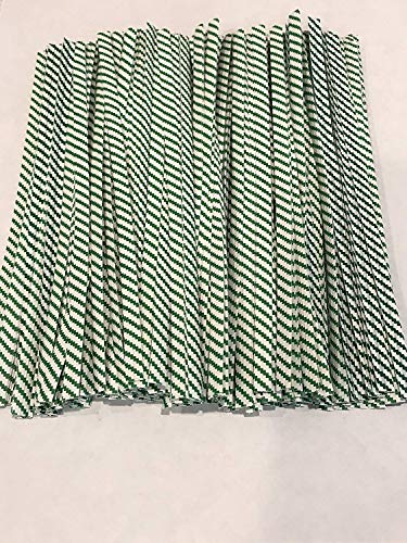 2000 11″ Twist Ties Plastic Coated No Rip Paper Ties Cello General Use (Green & White)