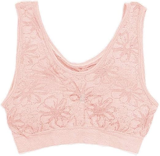 Women's Seamless Comfort Lace Sleep & Sport Bra Lace Wireless Yoga