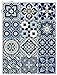 Tiva Design Peel & Stick Eclectic Royal Blue Style of Tile Art Decals, Pack of 24, 4 by 4-inch Stickers. Creatively add Spark to Any Wall or Surface.