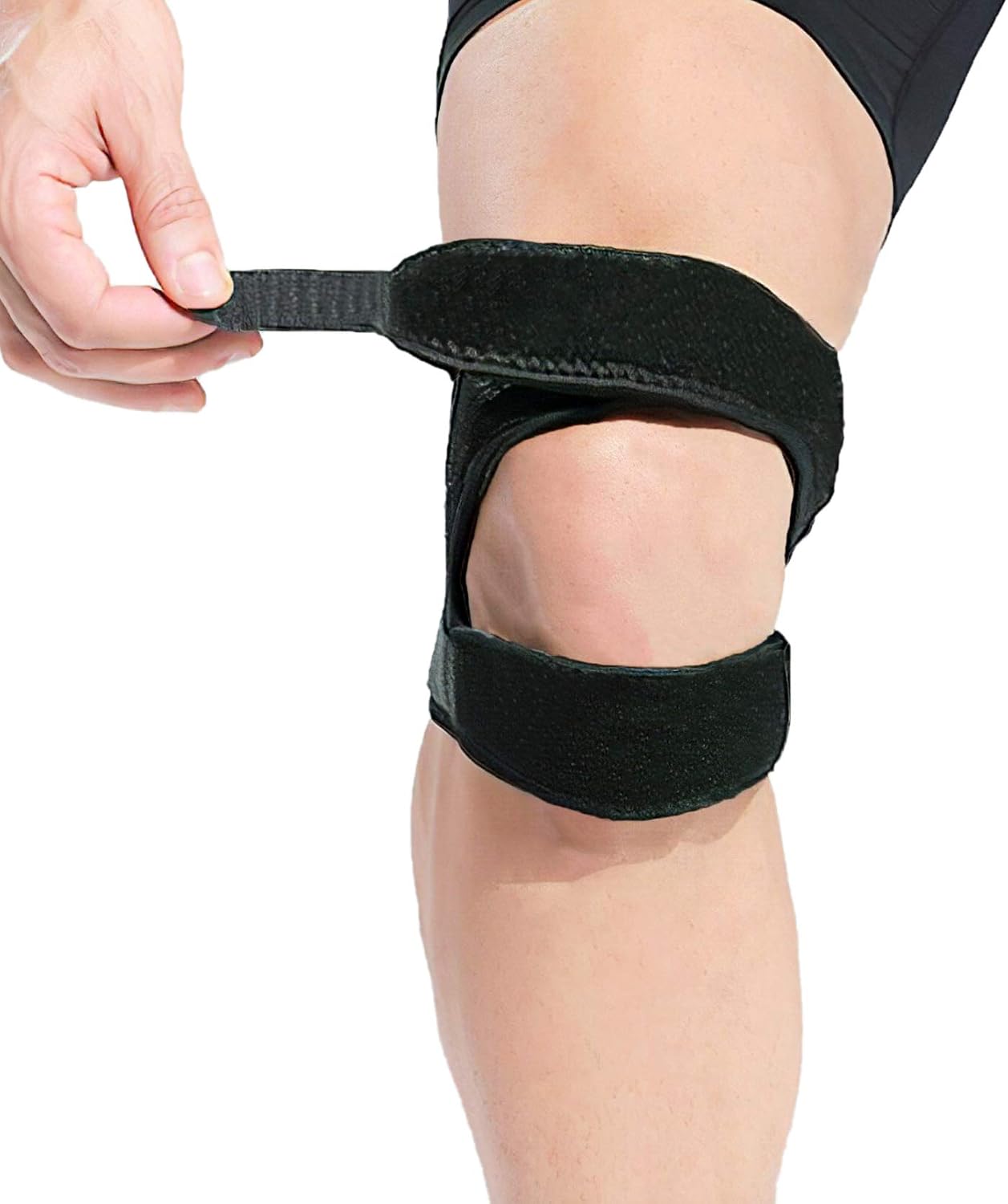 Amazon Kinck膝ブレース 膝サポート高弾性抗衝突スライバーは膝蓋骨を安定させ 靭帯の裂傷と膝蓋骨脱臼のリスクを軽減します怪我防止 関節保護 ランニング バスケ スポーツ 男女 左右兼用 2枚組み Kinck サポーター