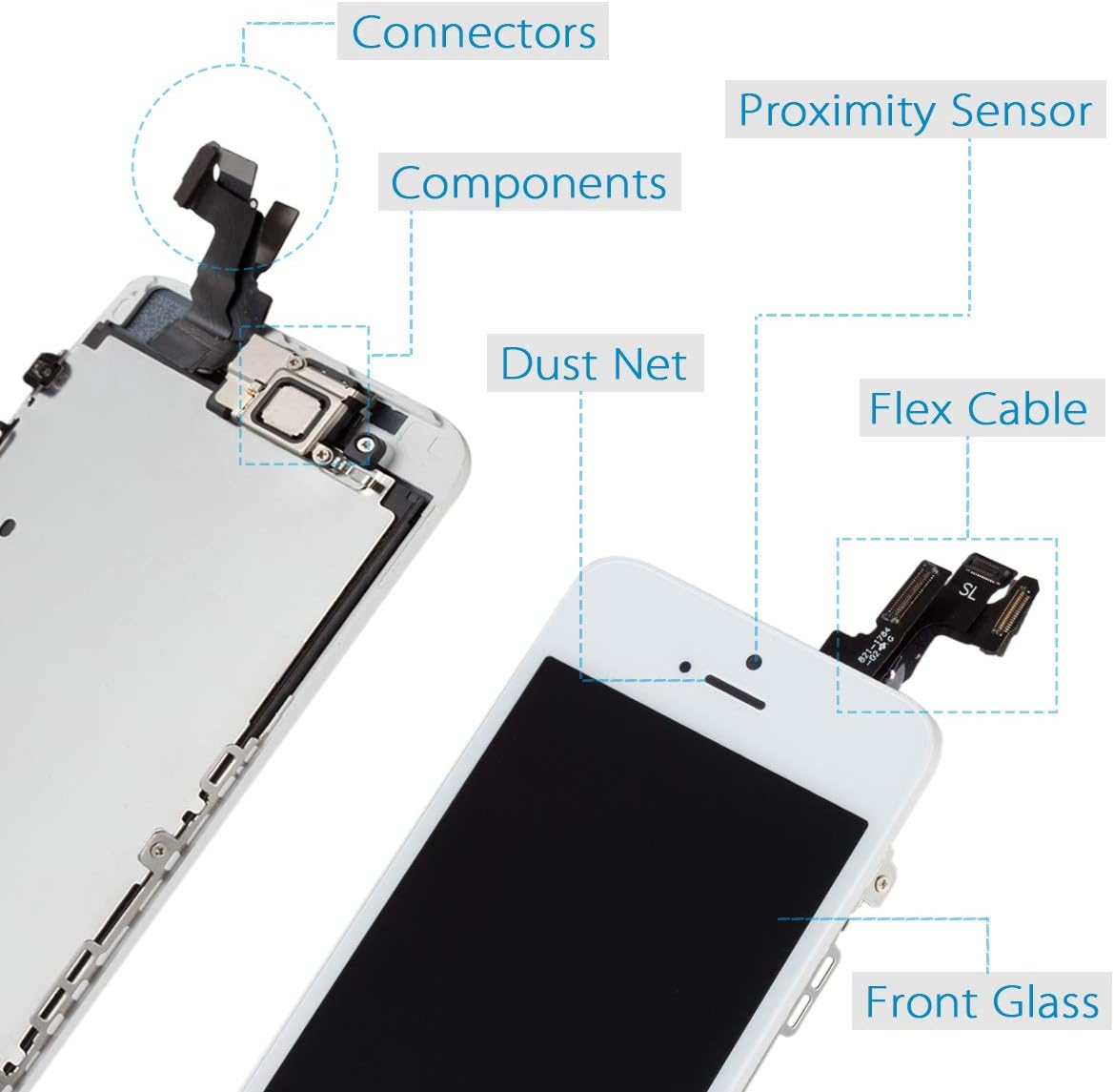 Mobkitfp Compatible With Iphone 5se Screen Replacement Digitizer Lcd Touch Screen Display For Iphone Se Screen