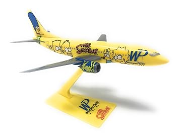 Western Pacific Simpsons Boeing 737-300 Airplane Miniature Model Snap Fit 1:200 Part# ABO-73730H-500
