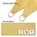 Sun Shade Sail with Stainless Steel Hardware Kit, Ohuhu 8' X 10' HDPE Rectangle Shade Sails Canopy Uv Block Cover Awning, Sun Shade for Patios Deck Lawn Backyard Garden Outdoor Activities Facility