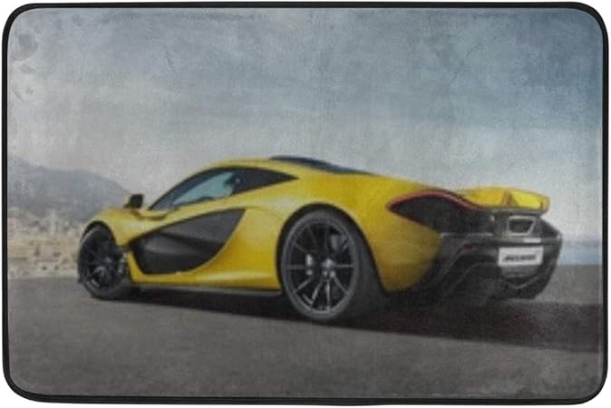 Amazon Com Ant88 Mclaren Mclaren P1 Cars Yellow Sport Doormat Indoor Outdoor Entrance Floor Mat Bathroom 23 6 X