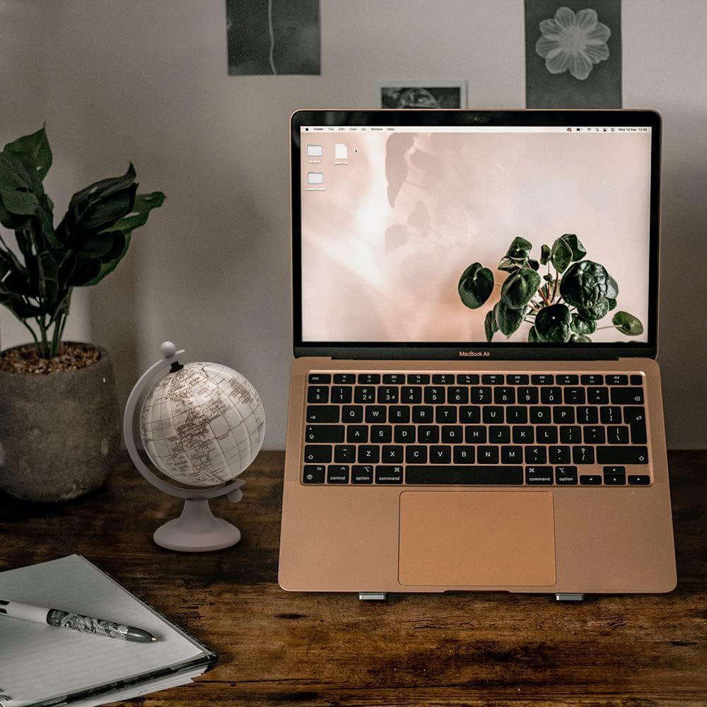 iLAND Mini Globe 19 * 8 * 9cm, Desk Globe with High Precision & Metal Stand, Exquisite Globe Ornament for Geography Gifts, fits 1/6 1/4 BJD Figures