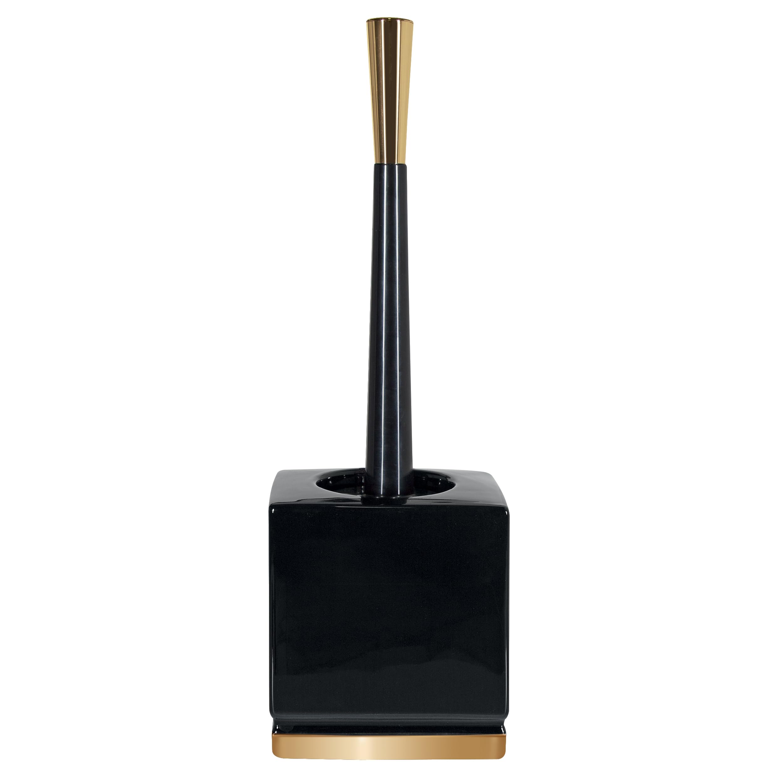 Spirella Stoneware Roma Toilet Brush, Black/Gold