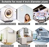 AFASOES Round Ceiling Vent Adjustable Air Valve Grille 100mm 4" Metal White view 6